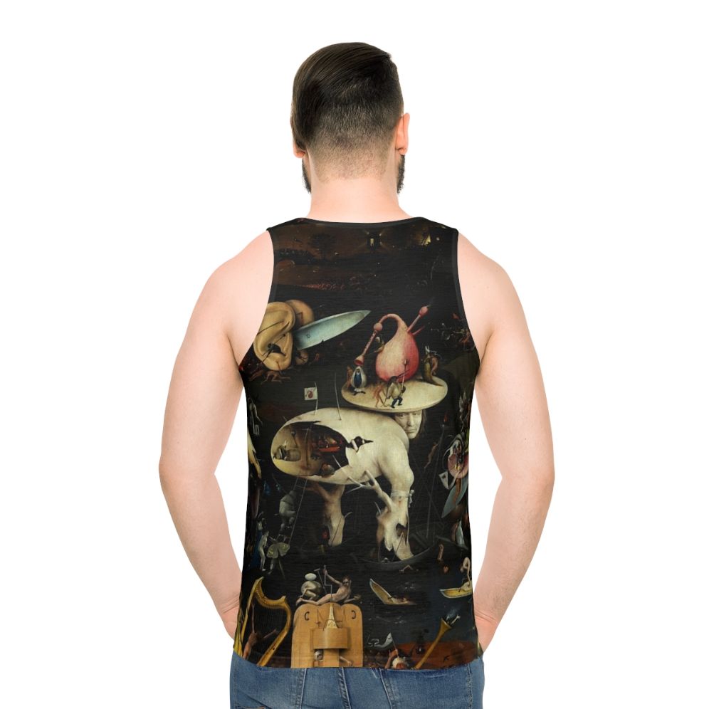 Hieronymus Bosch surreal fine art unisex tank top - men back