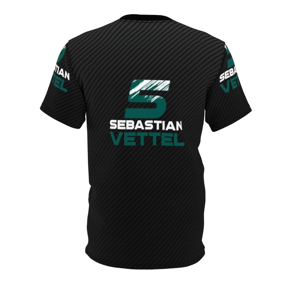 Sebastian Vettel inspired five-time Formula 1 champion racing driver t-shirt - Back