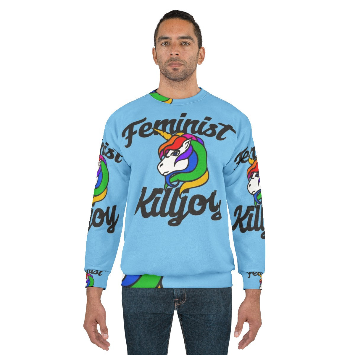 Feminist Killjoy Unicorn Art Graphic Sweatshirt - men