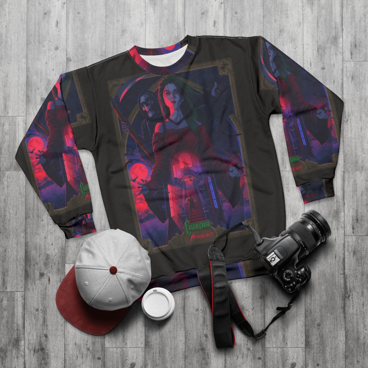 Castlevania Bloodlines Classic Sweatshirt - flat lay