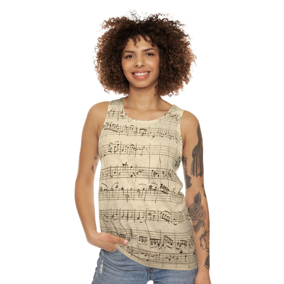 Wolfgang Amadeus Mozart Classical Music Unisex Tank Top - women