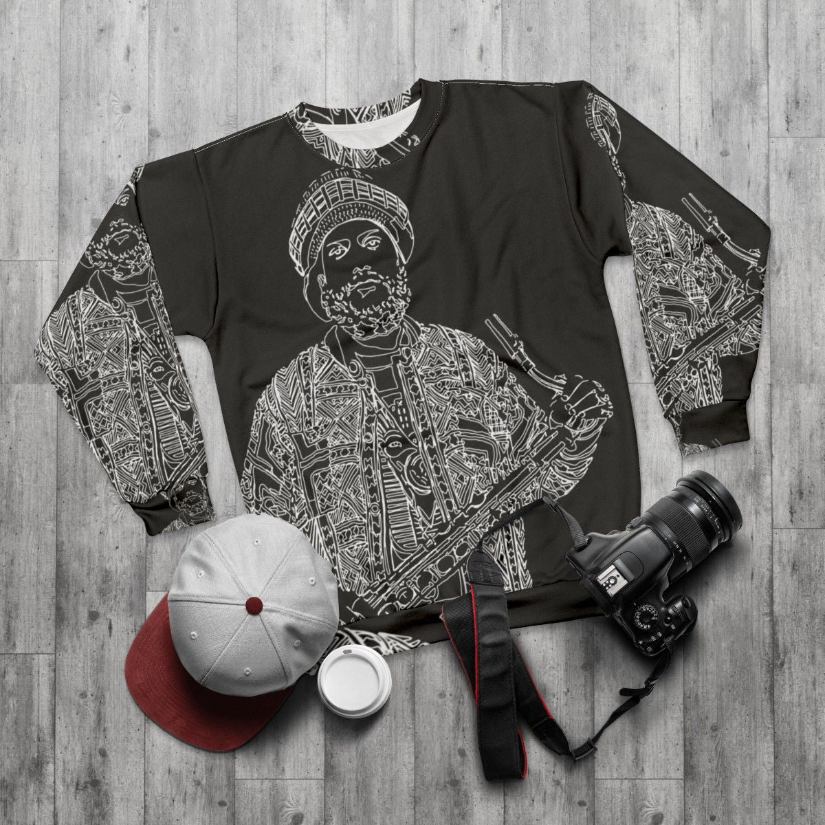 Kamasi Washington Jazz Sweatshirt - flat lay