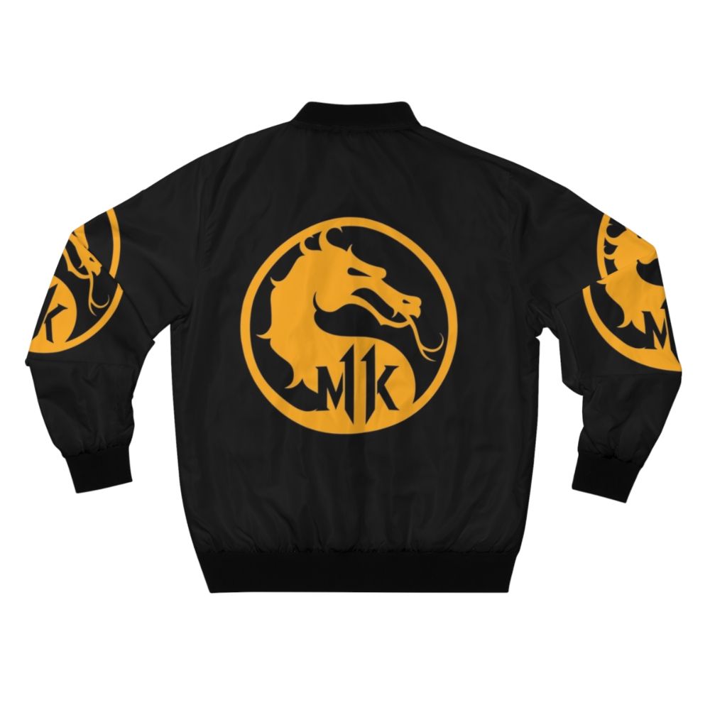 Minimalist Mortal Kombat 11 bomber jacket with a sleek, gaming-inspired design - Back