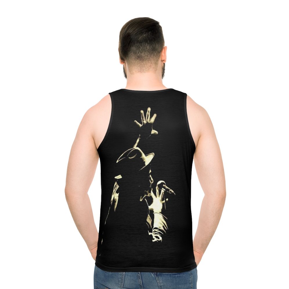 Tom Waits Unisex Music Graphic Tank Top - men back