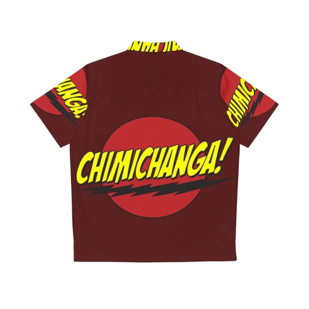 Chimichanga Logo Hawaiian Shirt featuring Deadpool, the Merc with a Mouth - Back