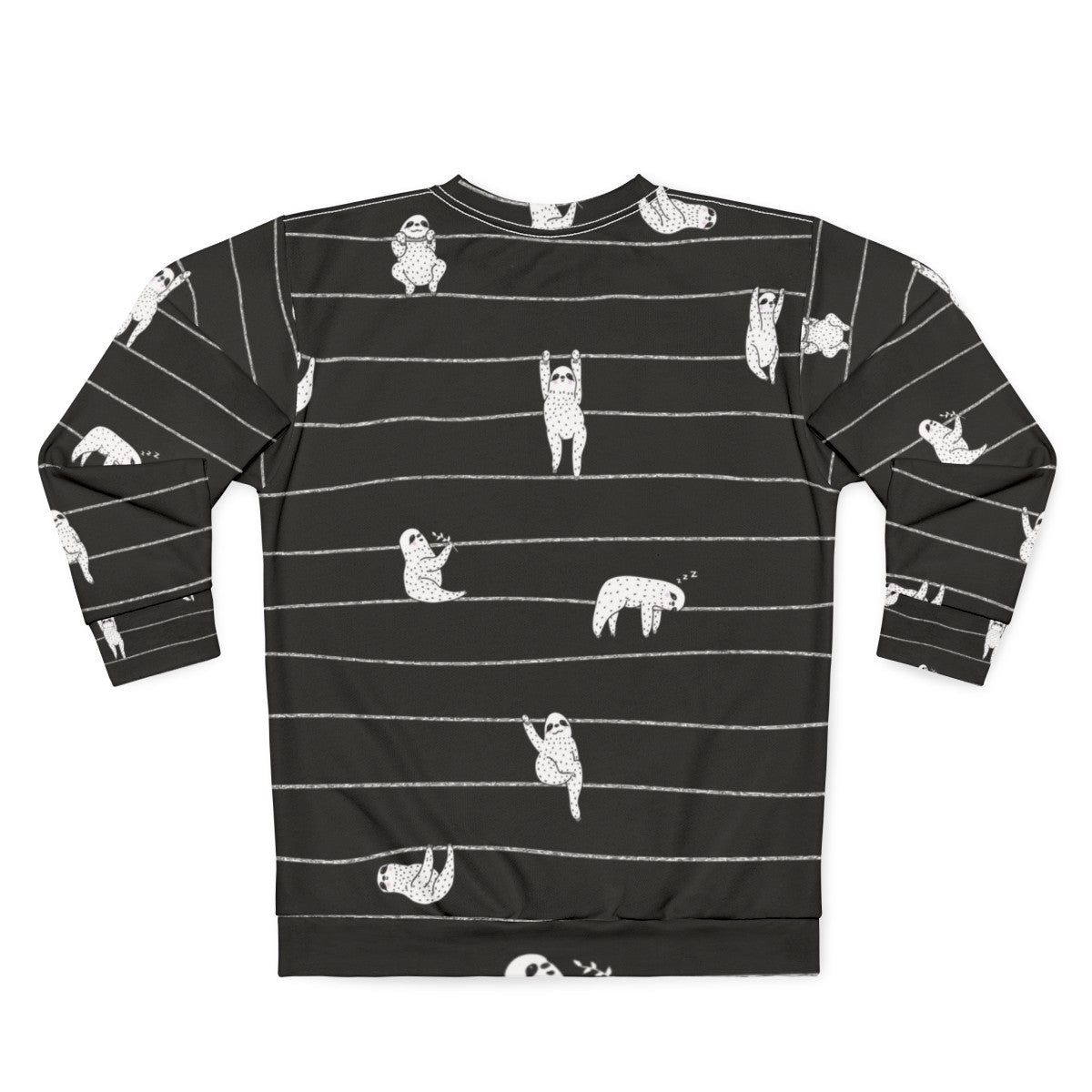 Sloth Stripe Sweatshirt with Cozy, Comfortable Design - Back