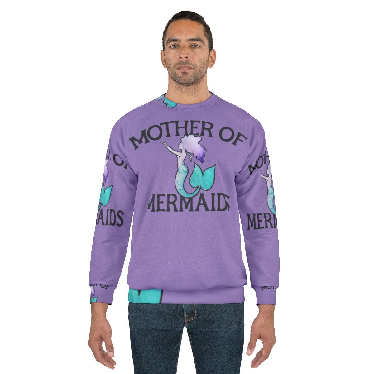 Mother of Mermaids Sweatshirt featuring a cute mermaid design - men