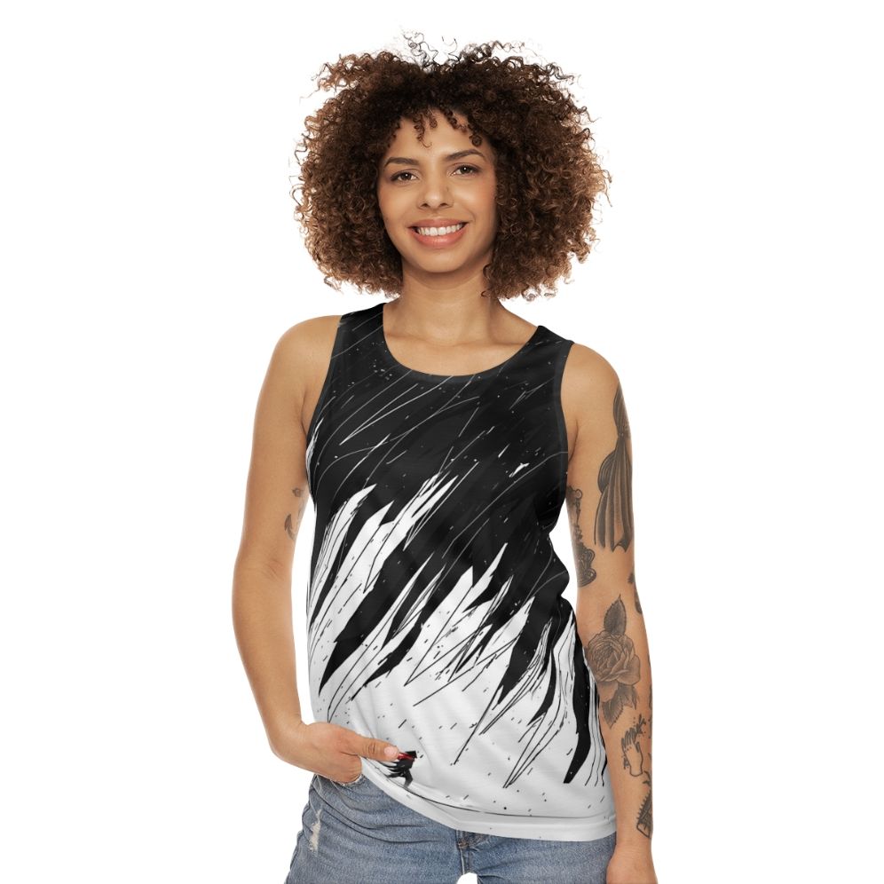 Geometric nature-inspired abstract unisex tank top - women