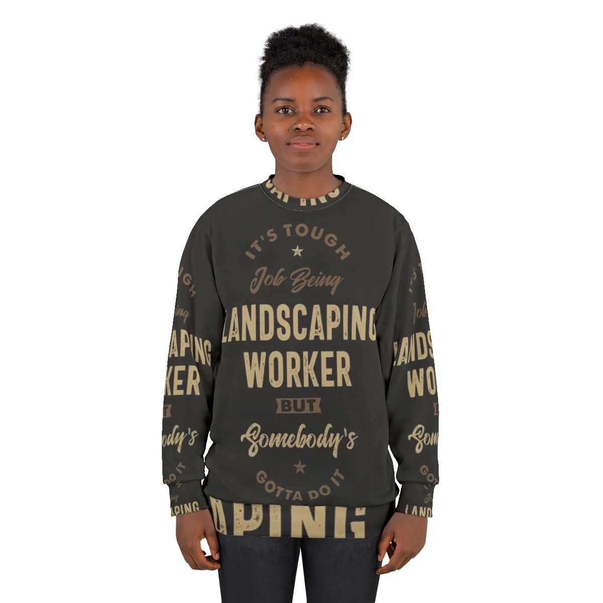 Landscaping Worker Wearing Durable Sweatshirt - women