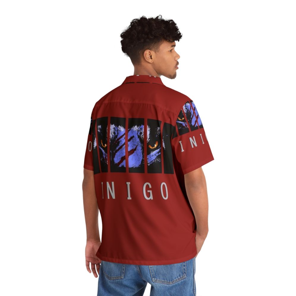 Inigo Caged Hawaiian Shirt with Khajiit Design - People Back