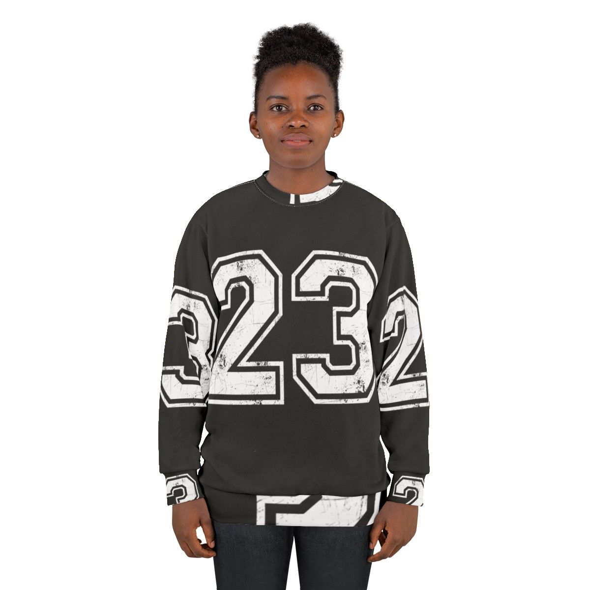 Basketball Jersey Sweatshirt with Number 23 - women