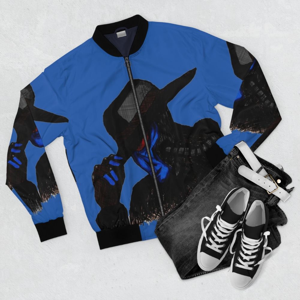 Cad Bane Star Wars Clone Wars Bounty Hunter Bomber Jacket - Flat lay