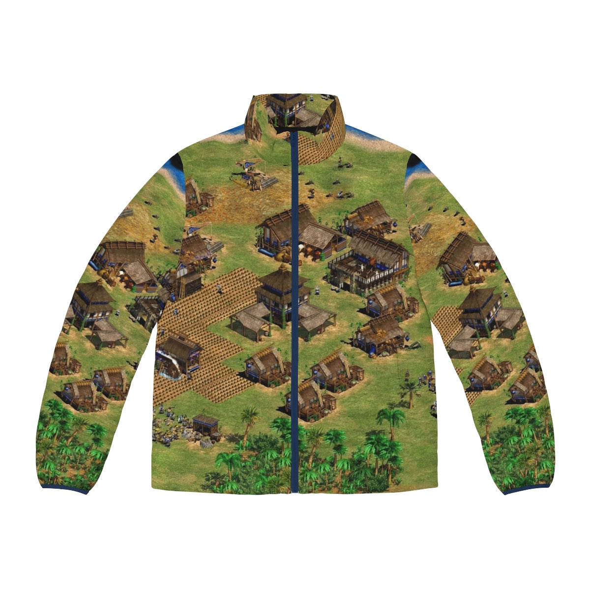 Age Of Empires Art Puffer Jacket for Nostalgic Gamers