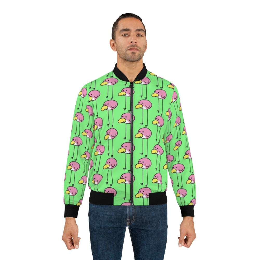 Flock Step Bomber Jacket with Huebirds of Happiness Design - Lifestyle