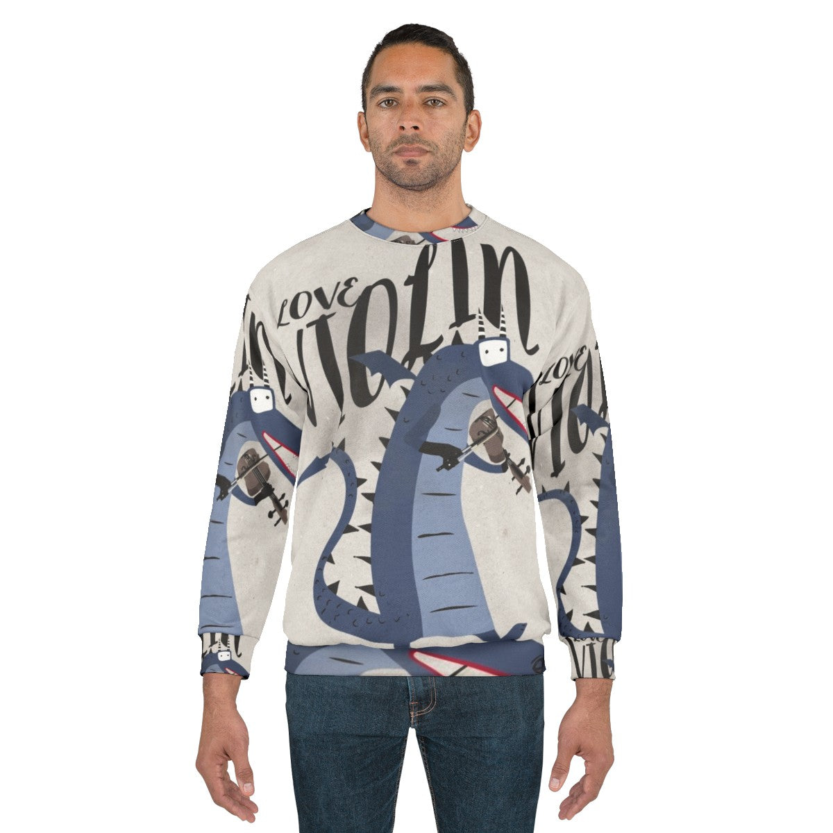 Blue Dragon Violinist Sweatshirt - men