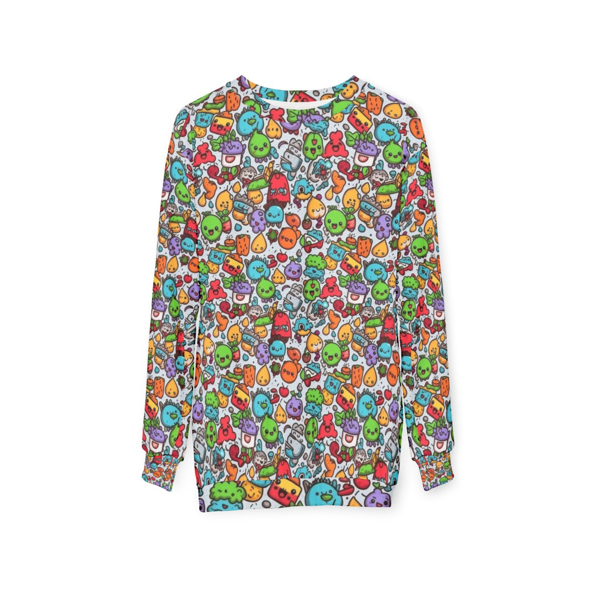 Hobbies cartoon animal fruit pattern modern abstract sweatshirt - hanging