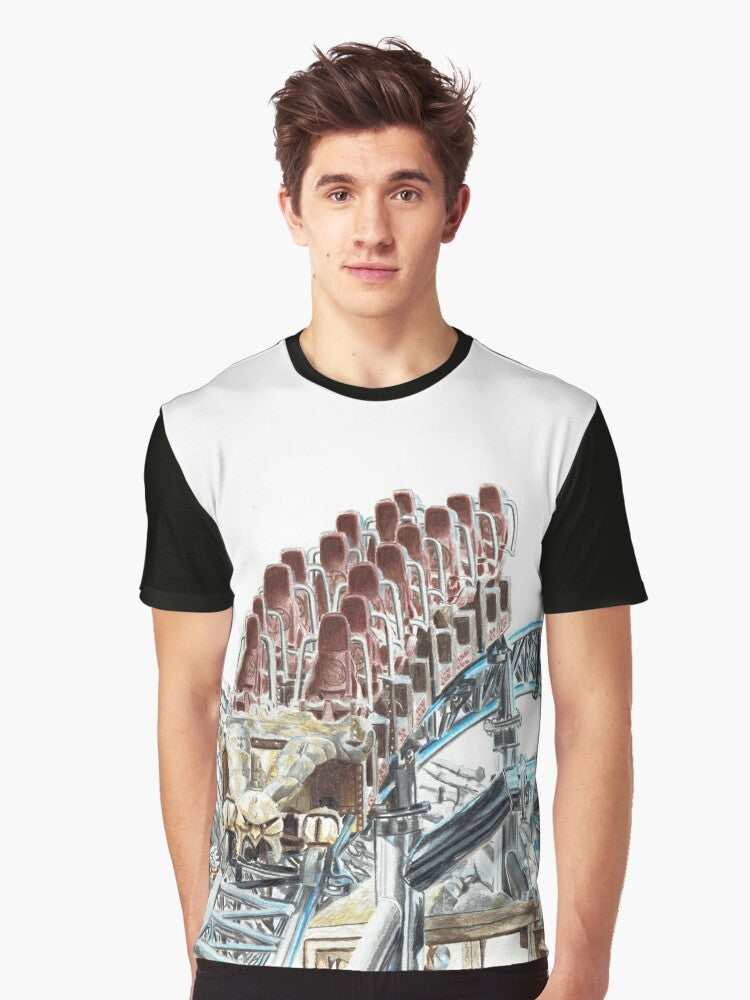 Taron launch roller coaster graphic t-shirt - Men