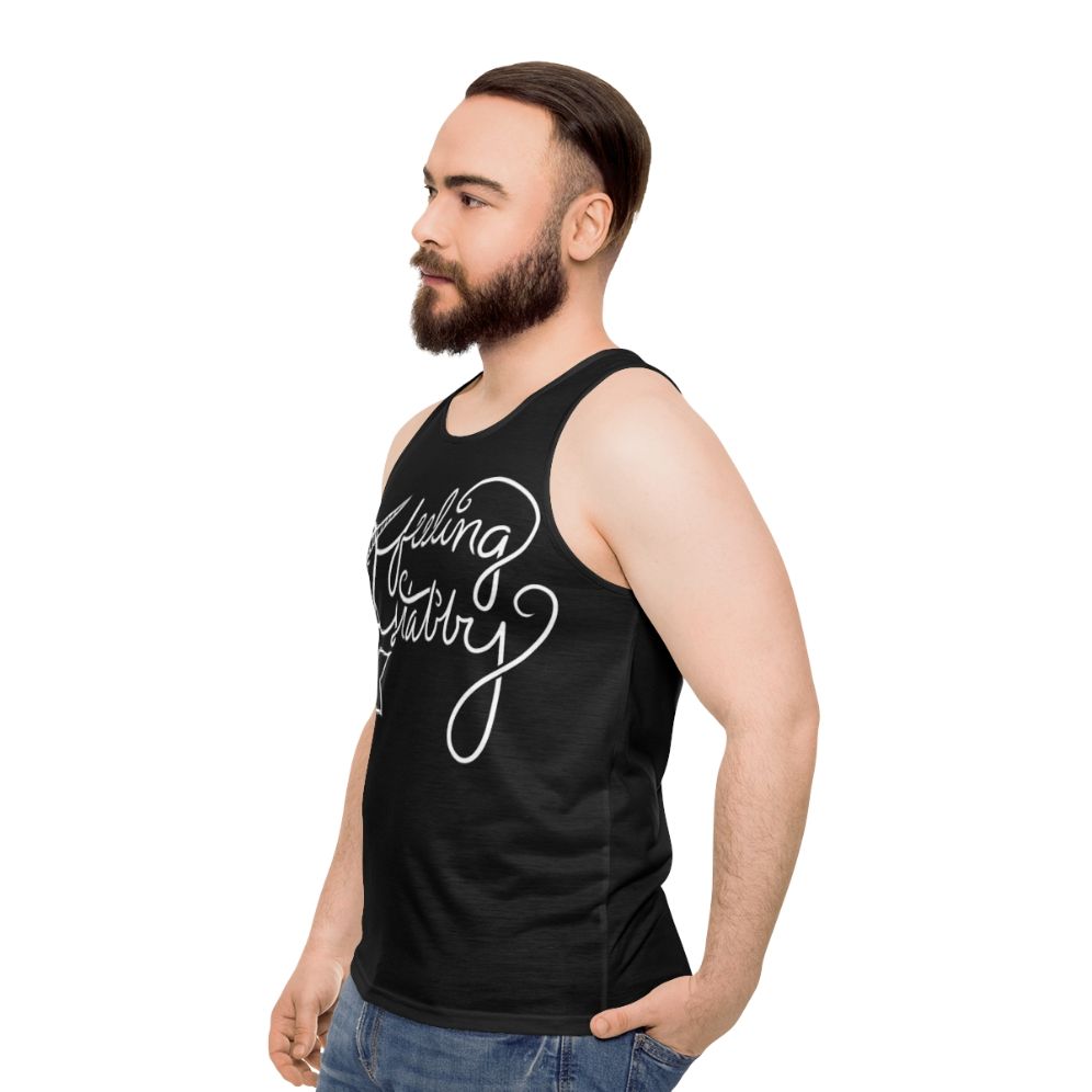 Feeling Stabby Narwhal Unisex Tank Top - men side