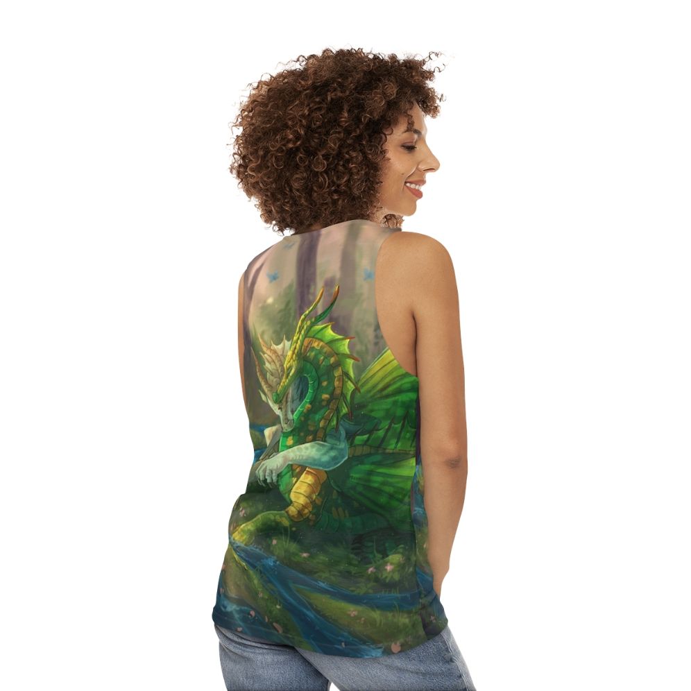 Sundew and Willow Fantasy Dragon Tank Top - women back