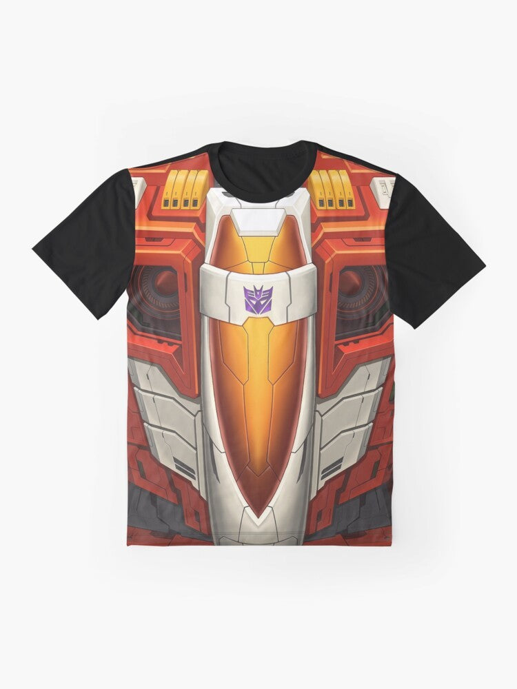 Transformers Starscream Robot Graphic T-Shirt - Flat lay