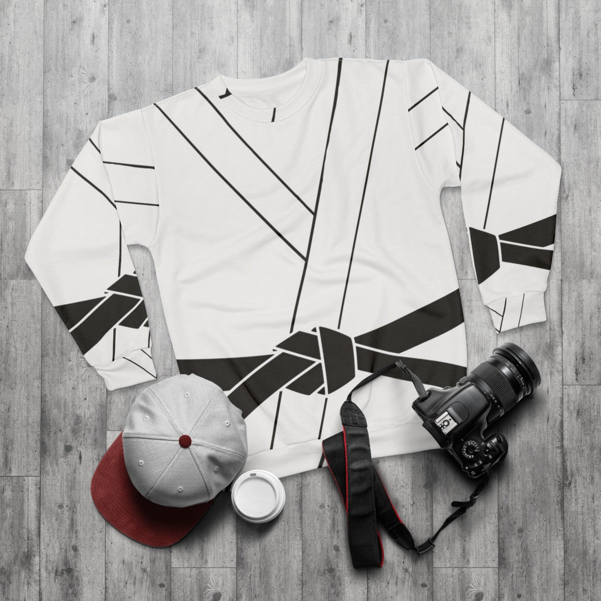 Black Belt Martial Arts Sweatshirt - flat lay