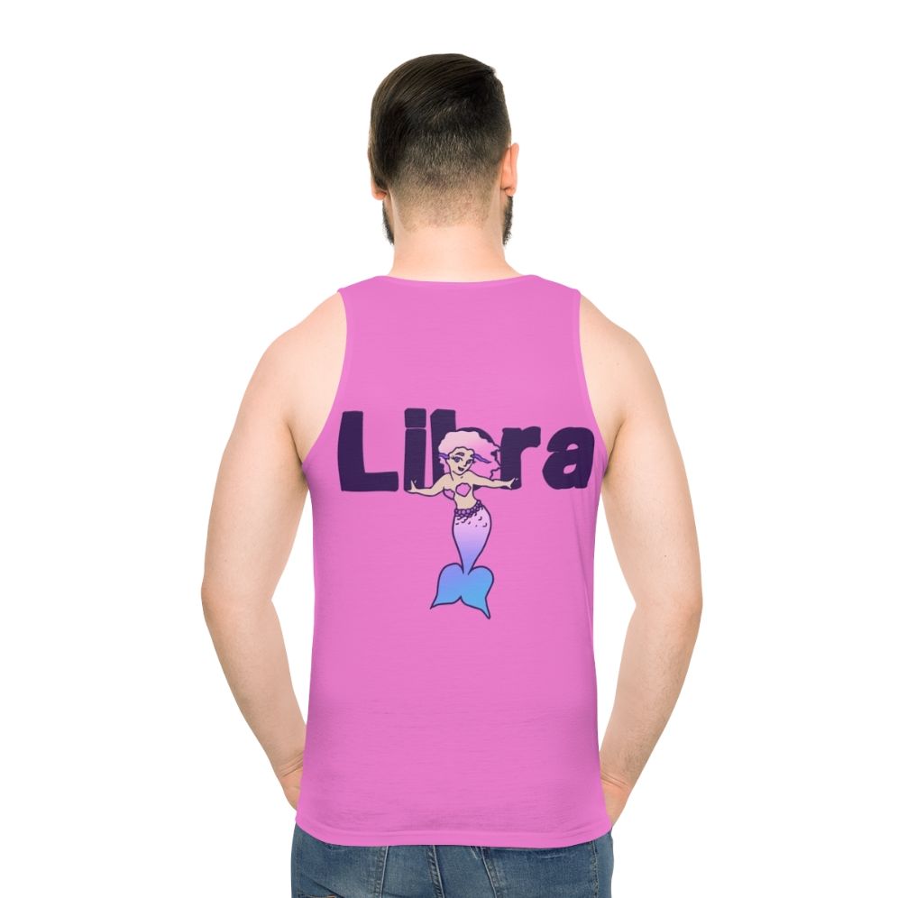 Libra mermaid unisex zodiac tank top - men back