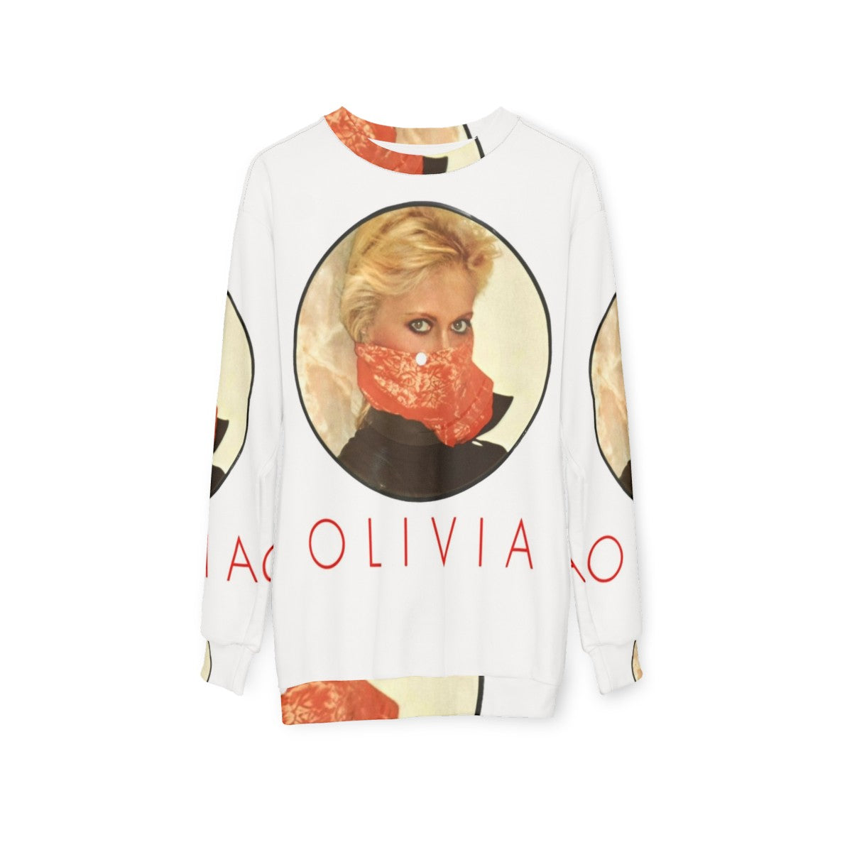 Olivia Newton-John 70s Disco Sweatshirt - hanging