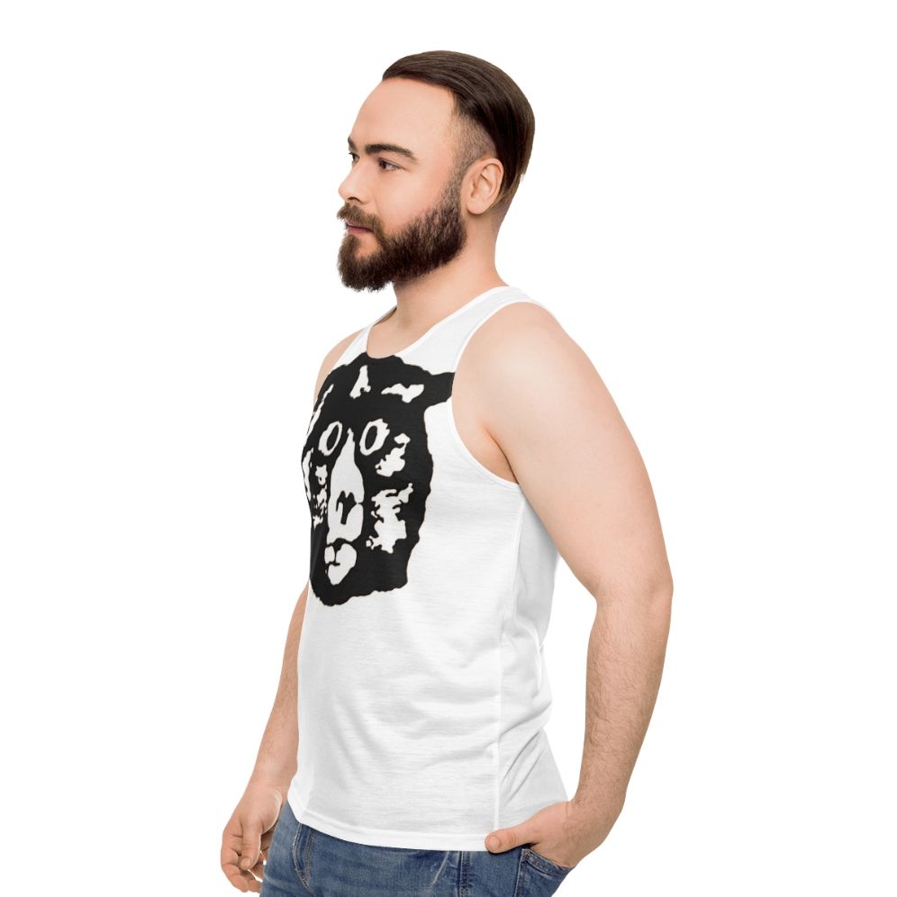 Retro monster bear unisex tank top - men side