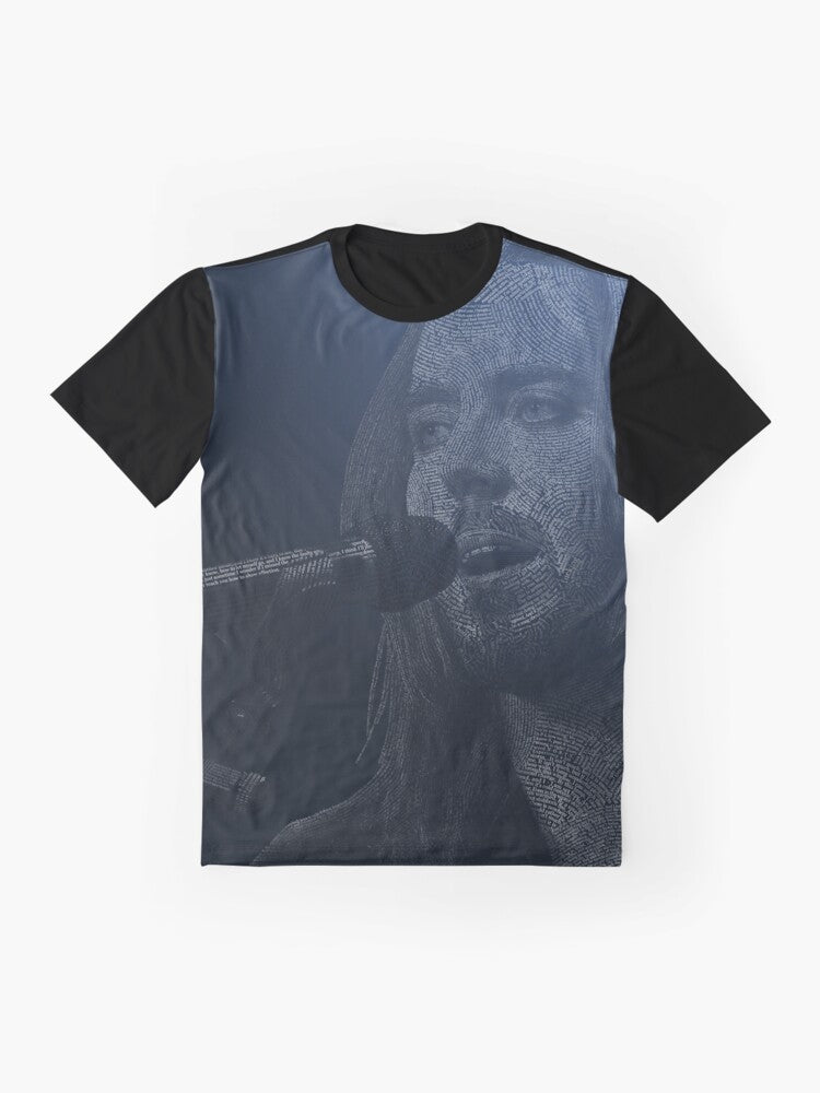 Tim Minchin Graphic T-Shirt featuring the comedian's name in a typographic design - Flat lay