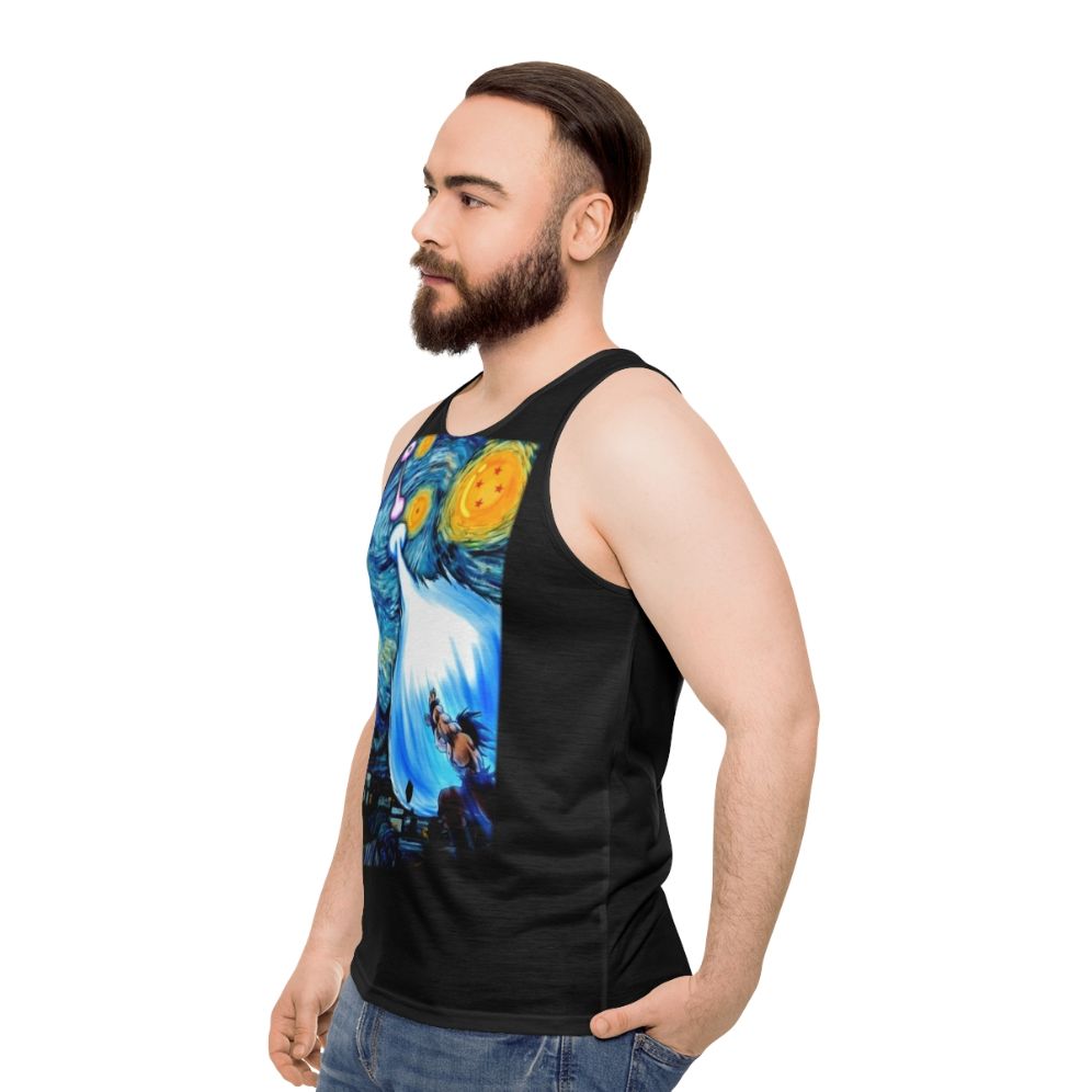 Goku vs Vegeta Dragon Ball Z Starry Night Unisex Tank Top - men side