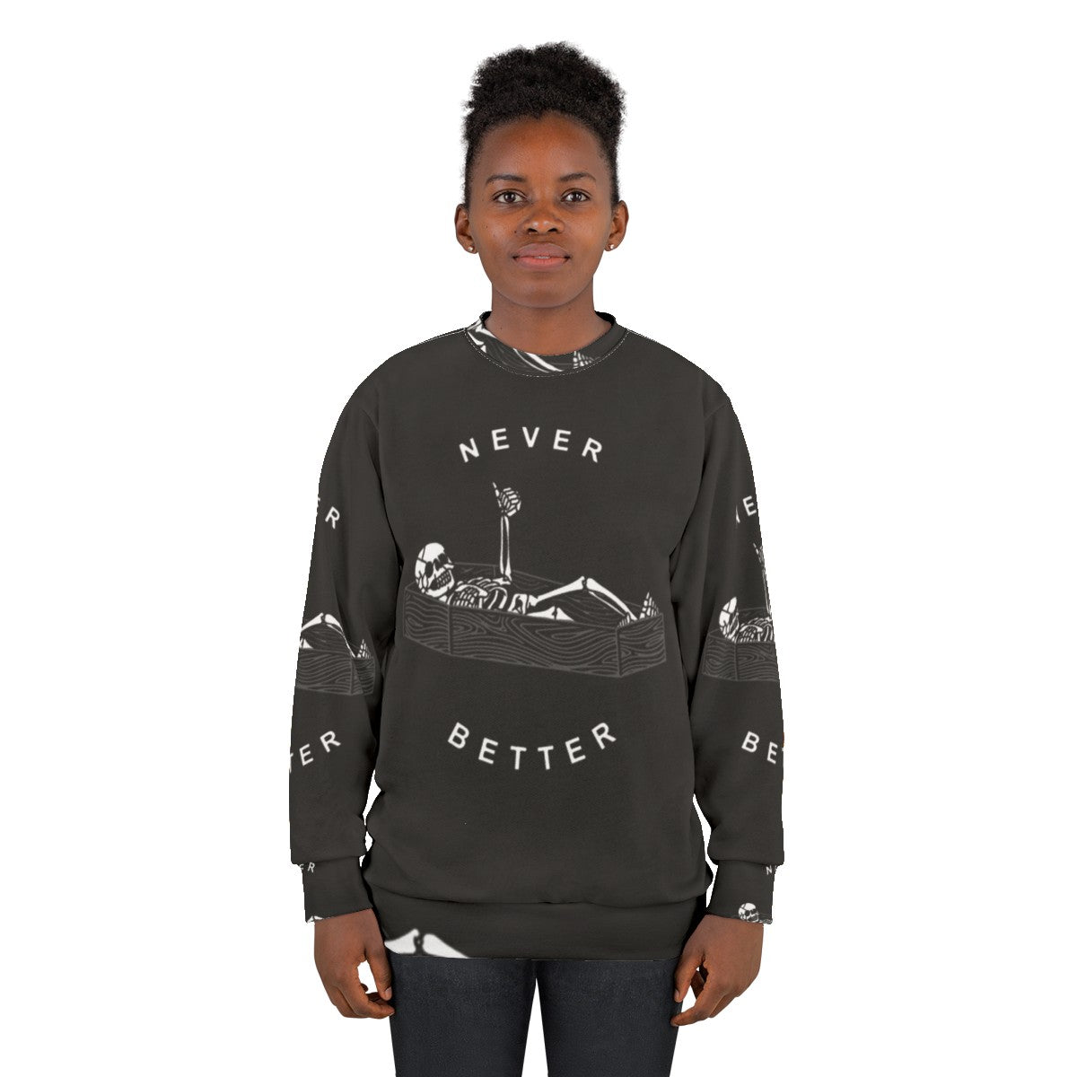 Never Better Skeleton Sweatshirt - women