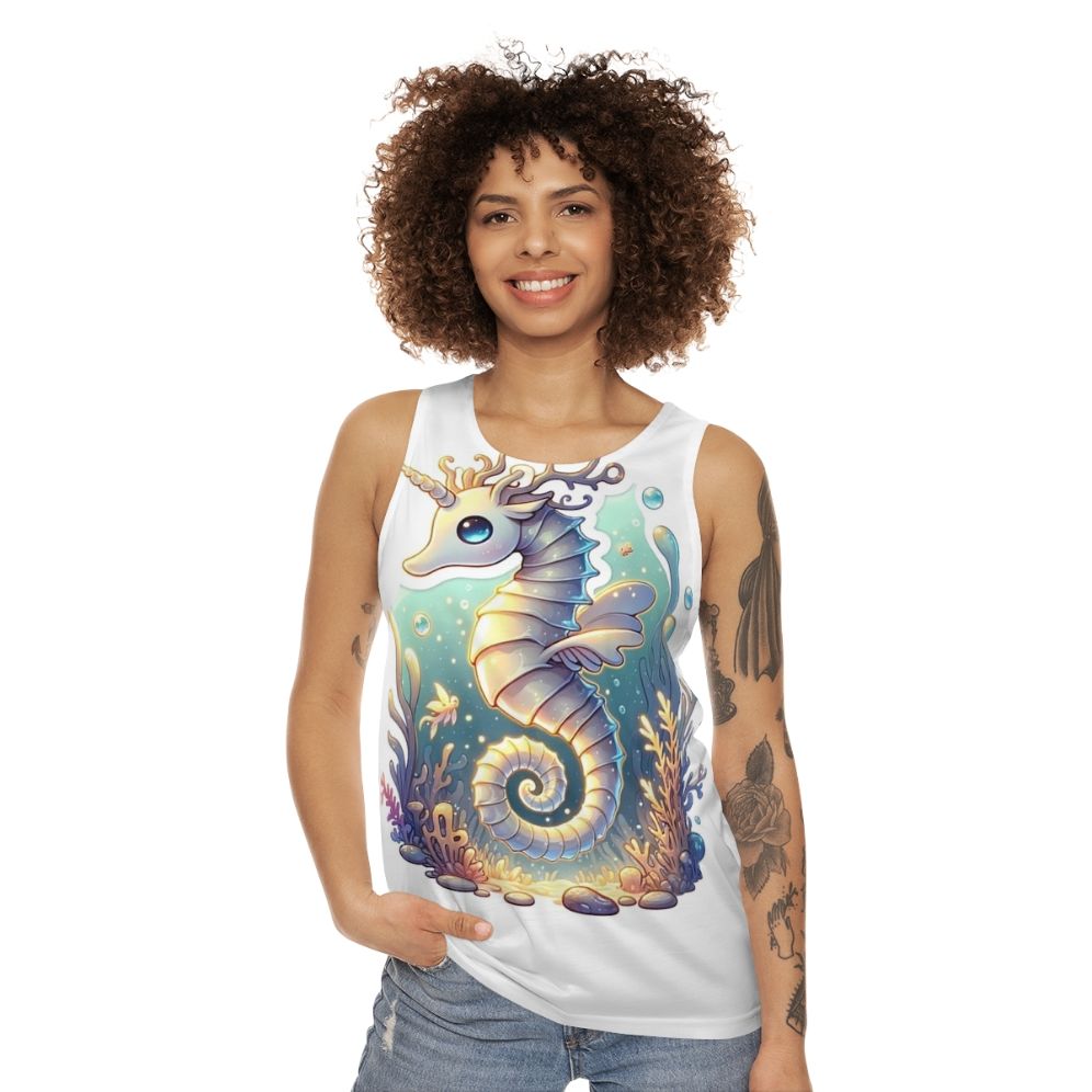 Unisex tank top featuring enchanting fantasy animals - women