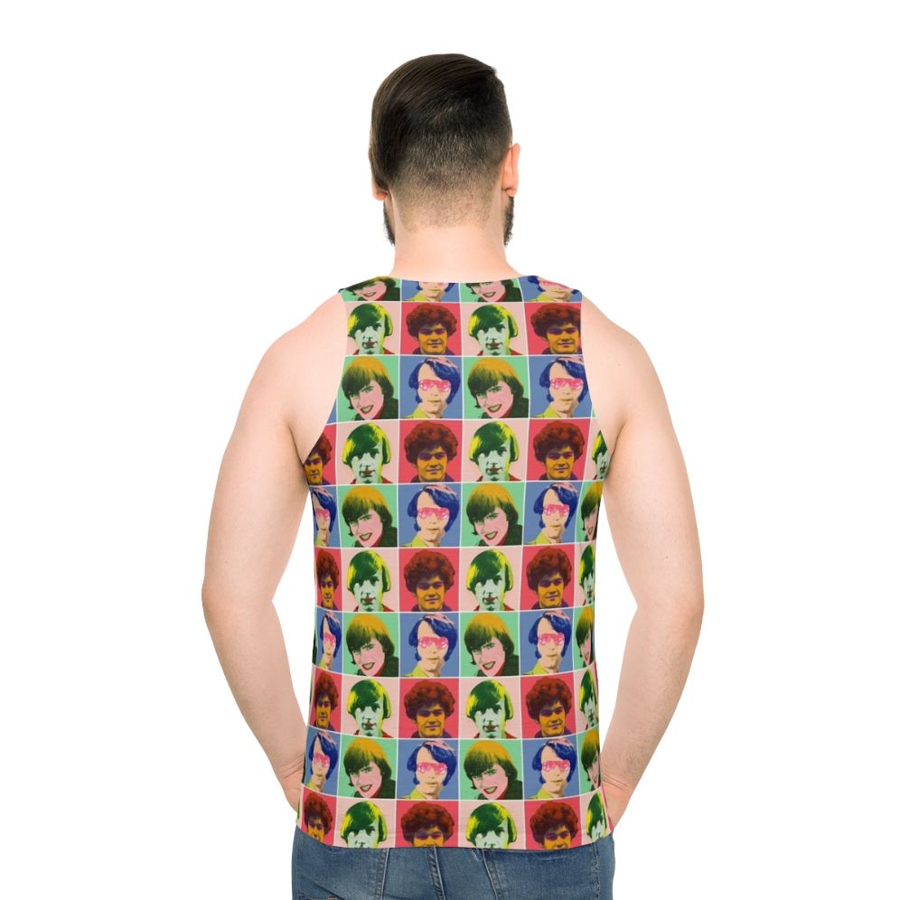 Warhol Monkees Checkered Unisex Tank Top - men back