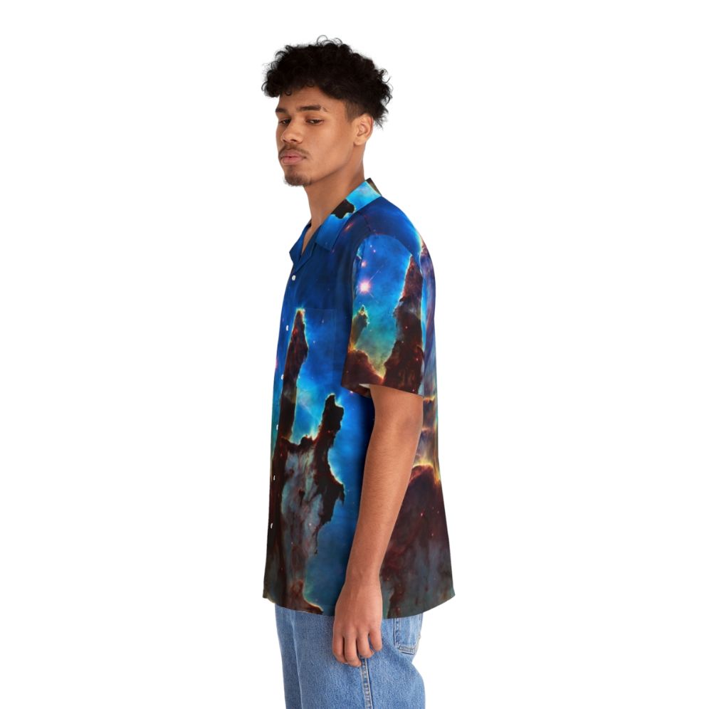 Pillars of Creation Hawaiian Shirt featuring stunning space imagery from the Hubble Telescope - People Left