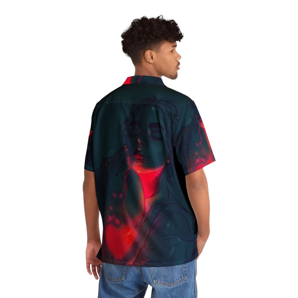 Glowing In The Dark Animal Print Hawaiian Shirt - People Back