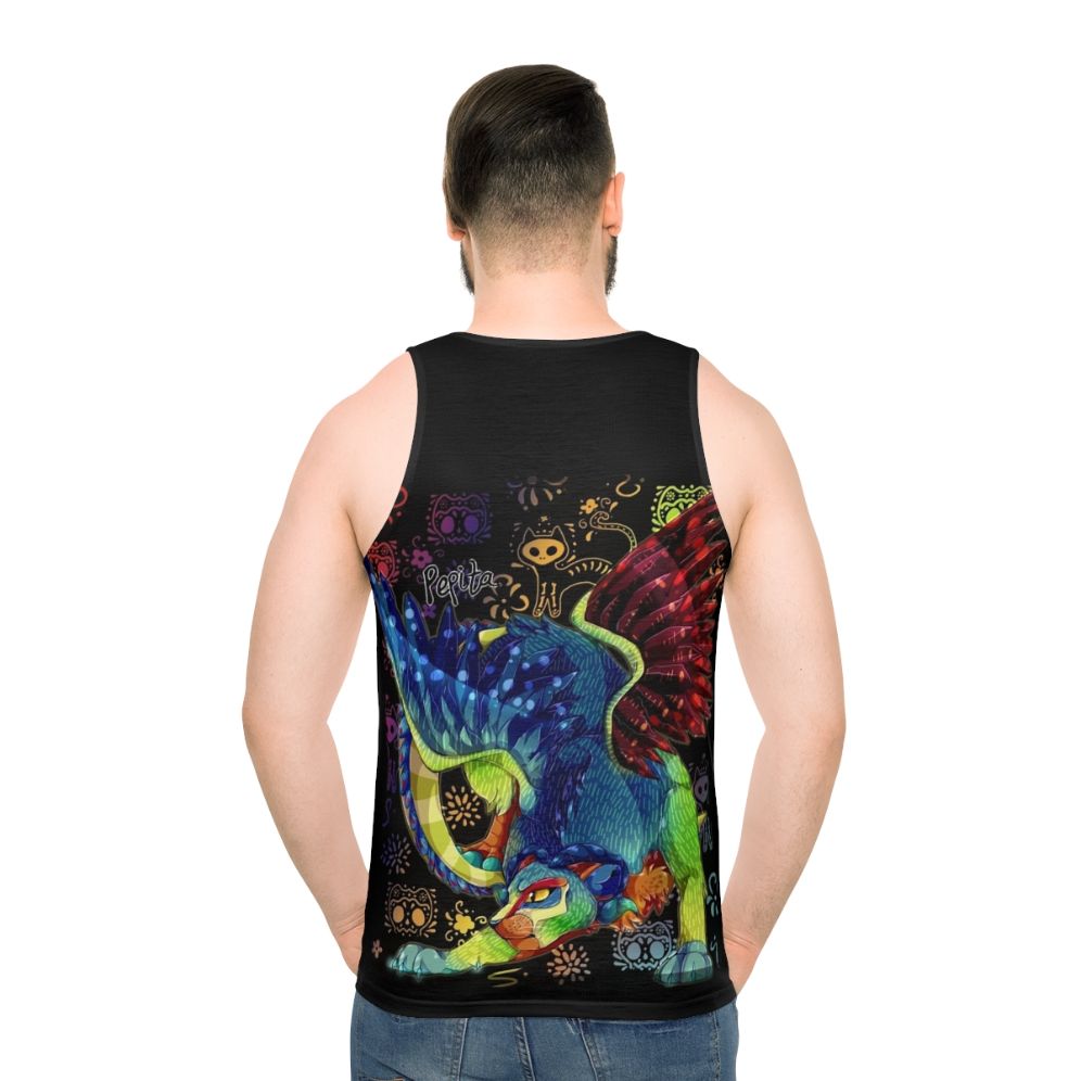 Alebrije Inspired Unisex Tank Top - men back