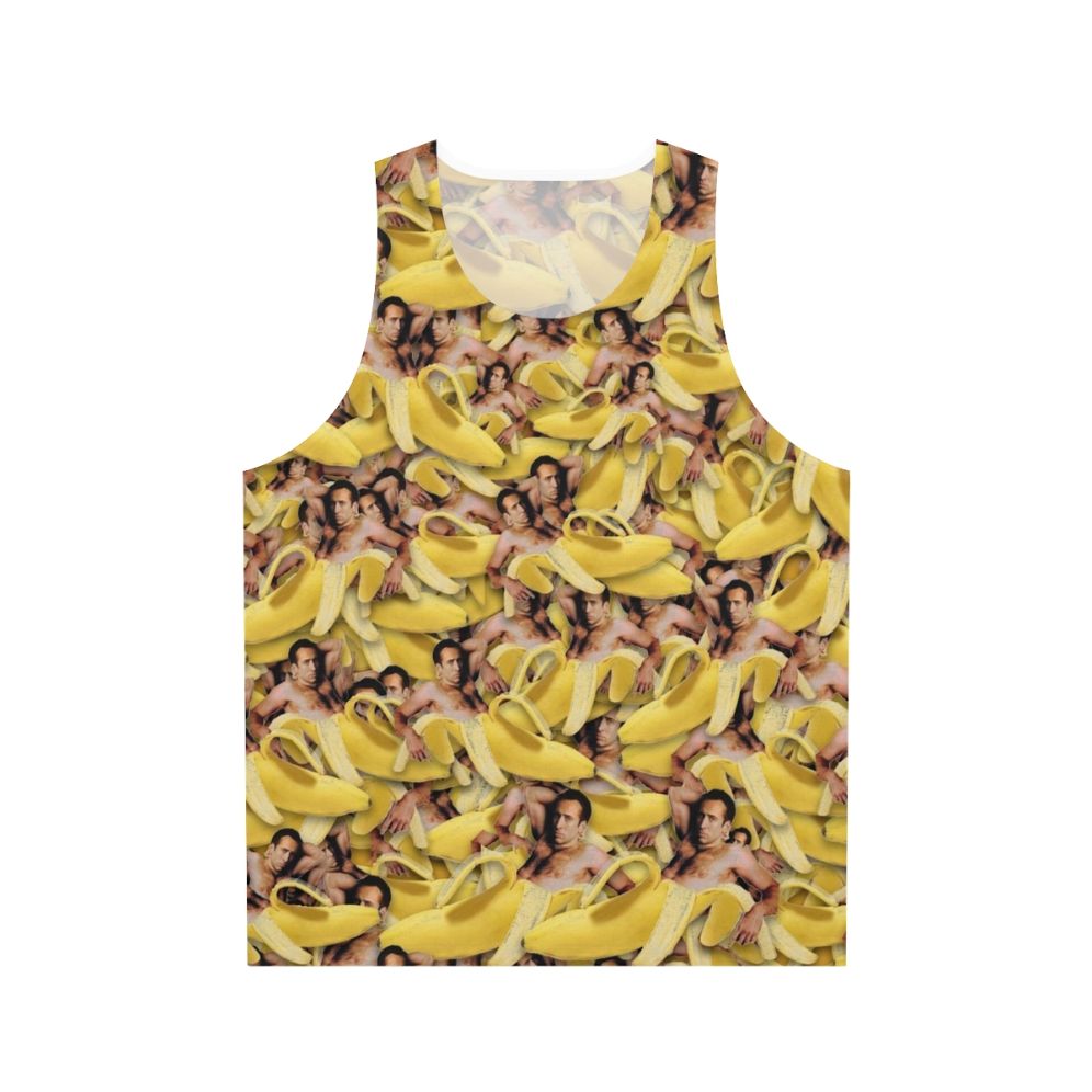 Nicolas Cage Banana Pattern Unisex Tank Top