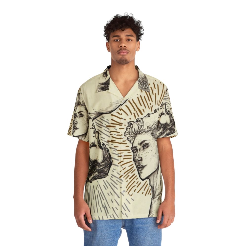 Carry On Hawaiian Shirt with vibrant tropical floral design - People Front