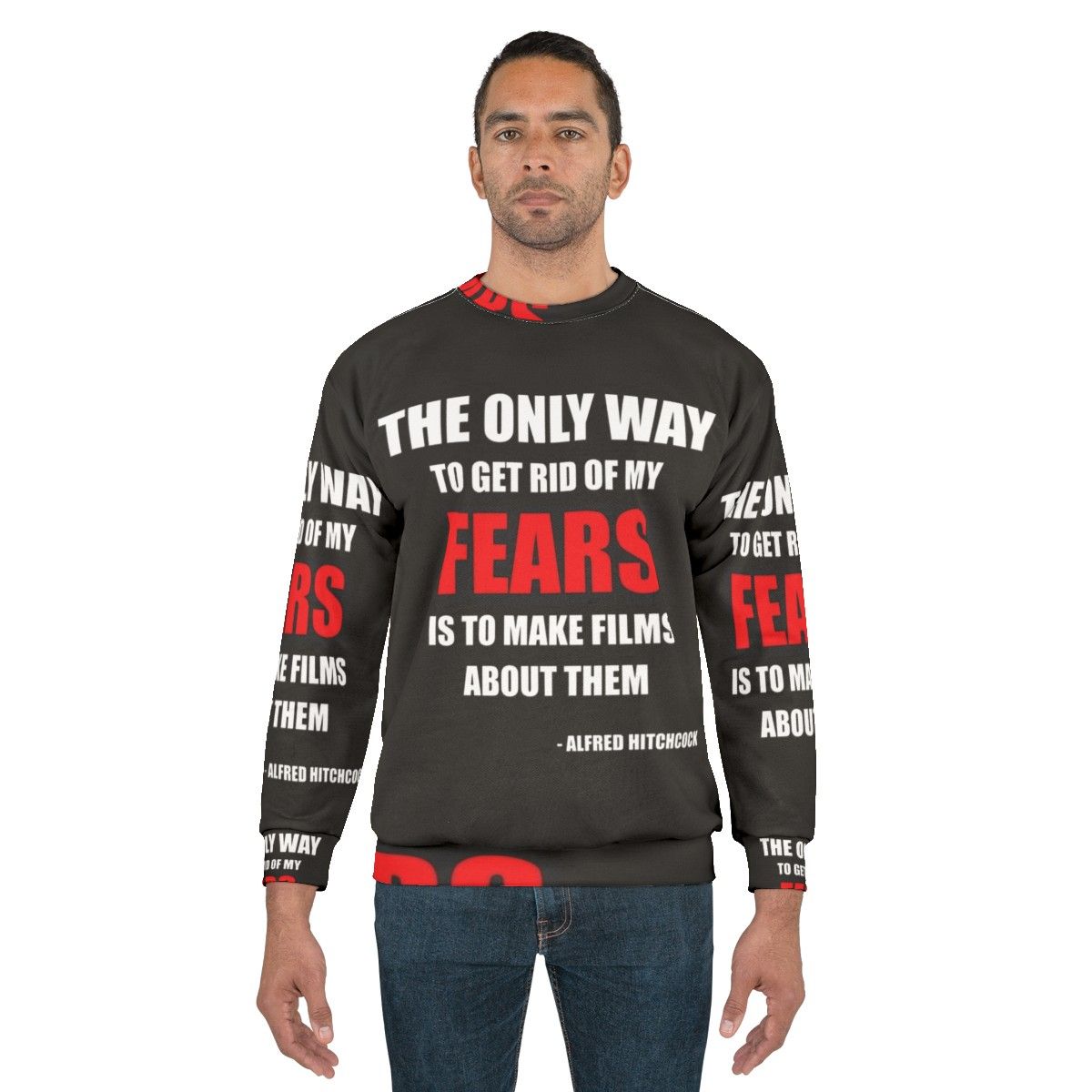 Alfred Hitchcock Quote Sweatshirt featuring iconic film director's quote - men