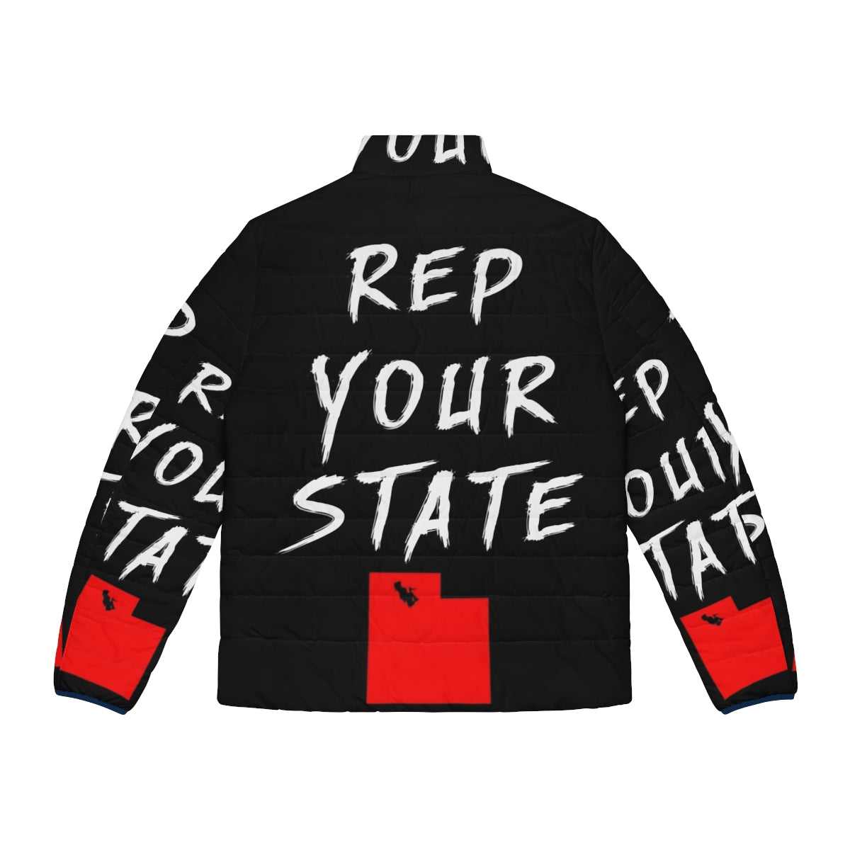 Utah puffer jacket with state pride design - Back