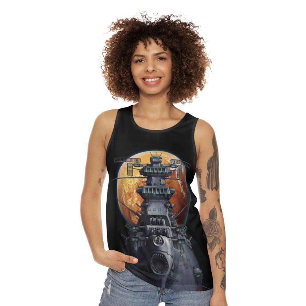 Retro Anime Battleship Yamato Unisex Tank Top - women