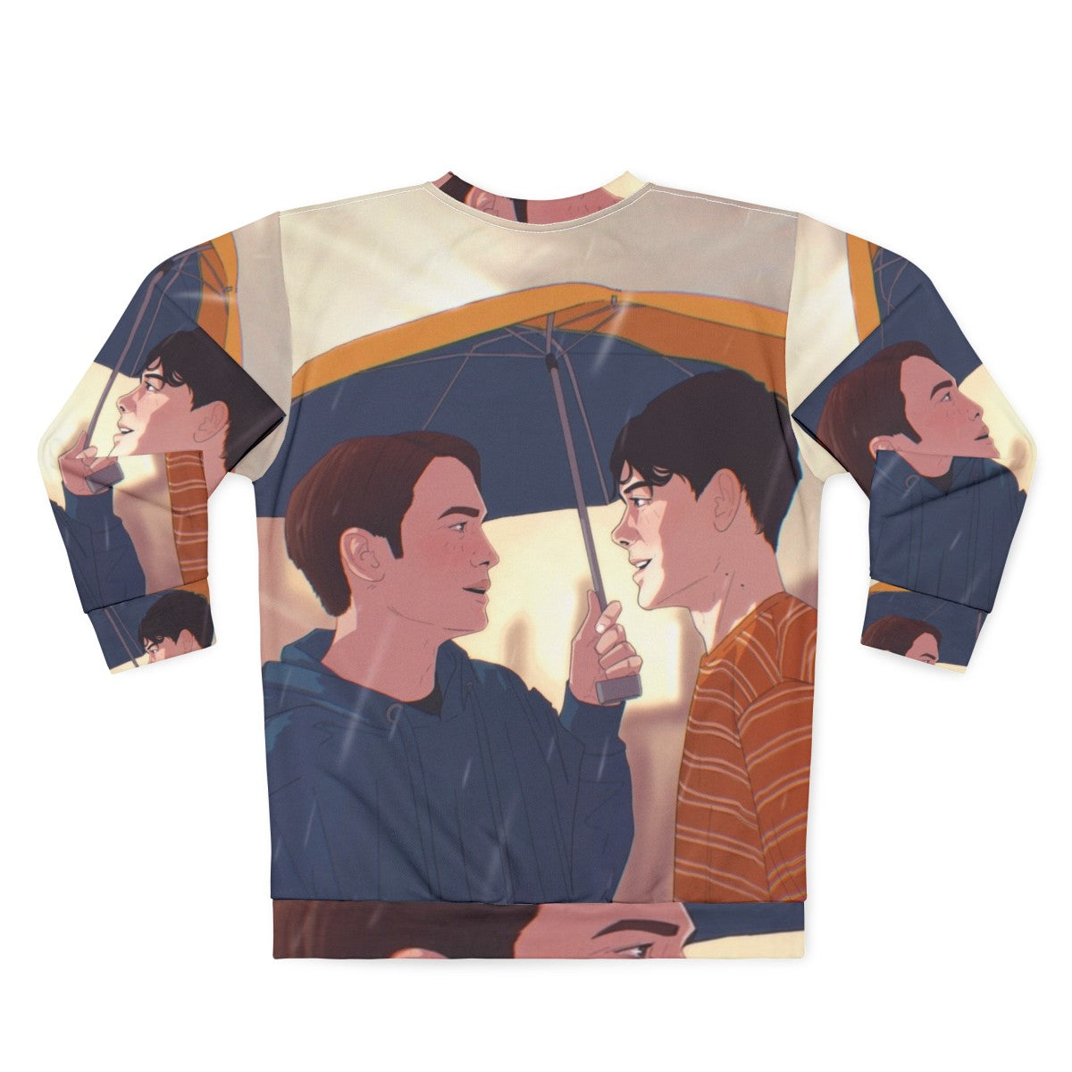 Heartstopper Charlie and Nick LGBT Graphic Novel Sweatshirt - Back