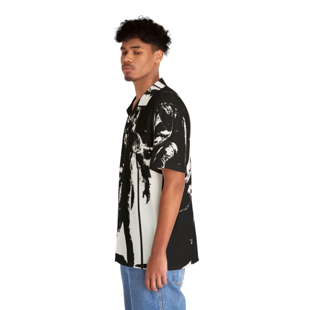 NCR Ranger Flag Black and White Hawaiian Shirt - People Left