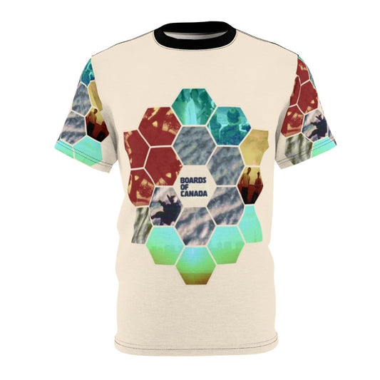 Hexagon sun design t-shirt inspired by the music of Boards of Canada