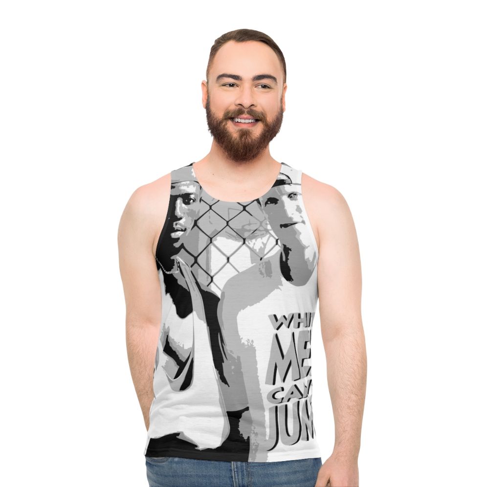 White Men Can't Jump Stencil Style Unisex Basketball Tank Top - men