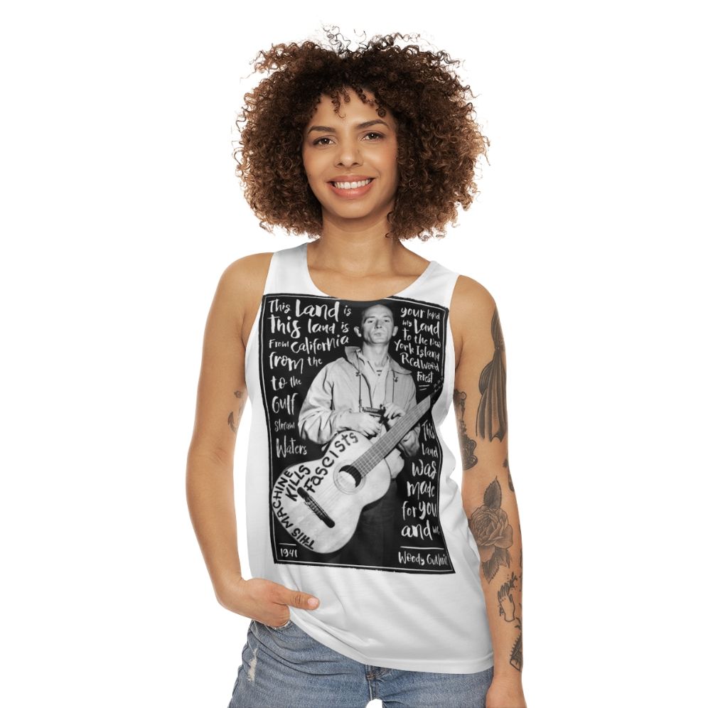 Unisex Woody Guthrie 'This Land Is Your Land' Tank Top - women