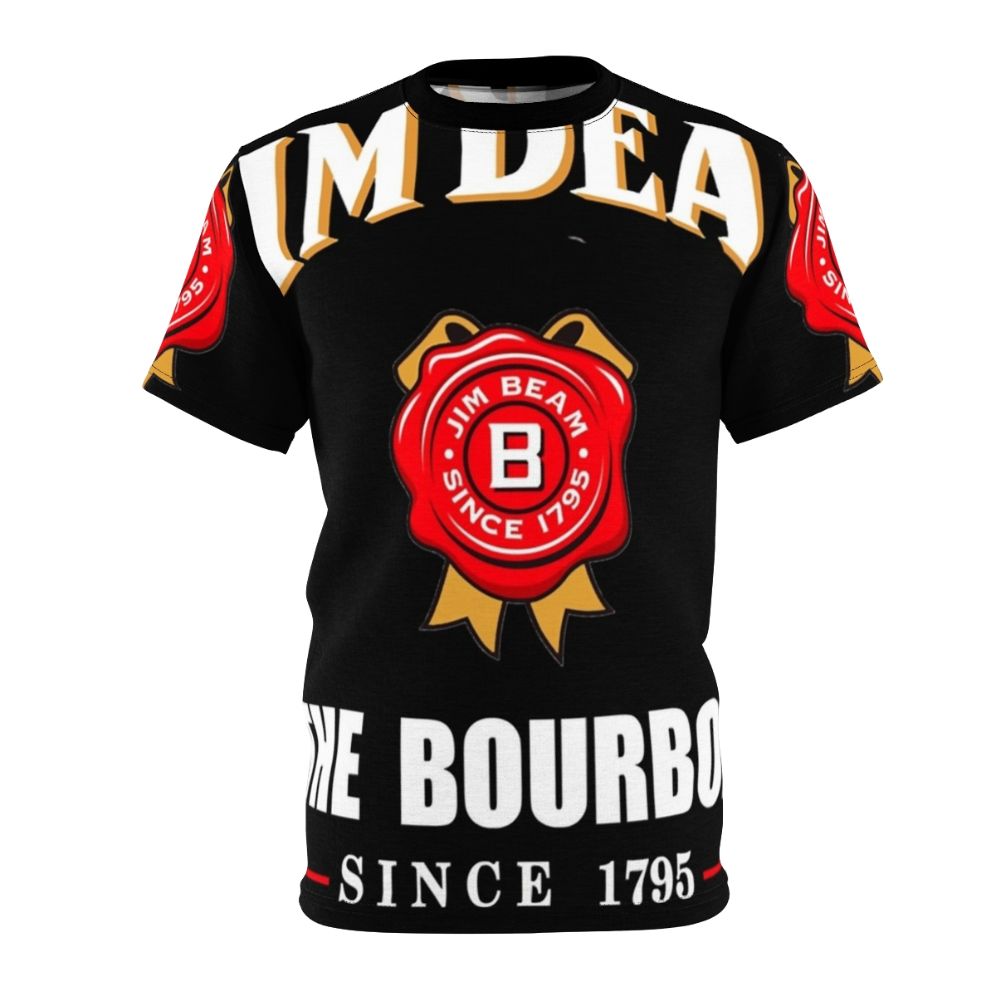 All over print graphic t-shirt featuring a classic Jim Beam whiskey inspired design