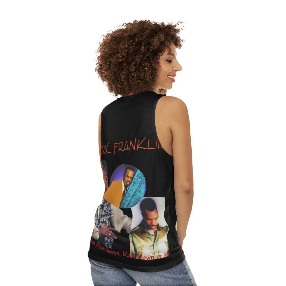 Kirk Franklin 90s music inspired black tank top - women back