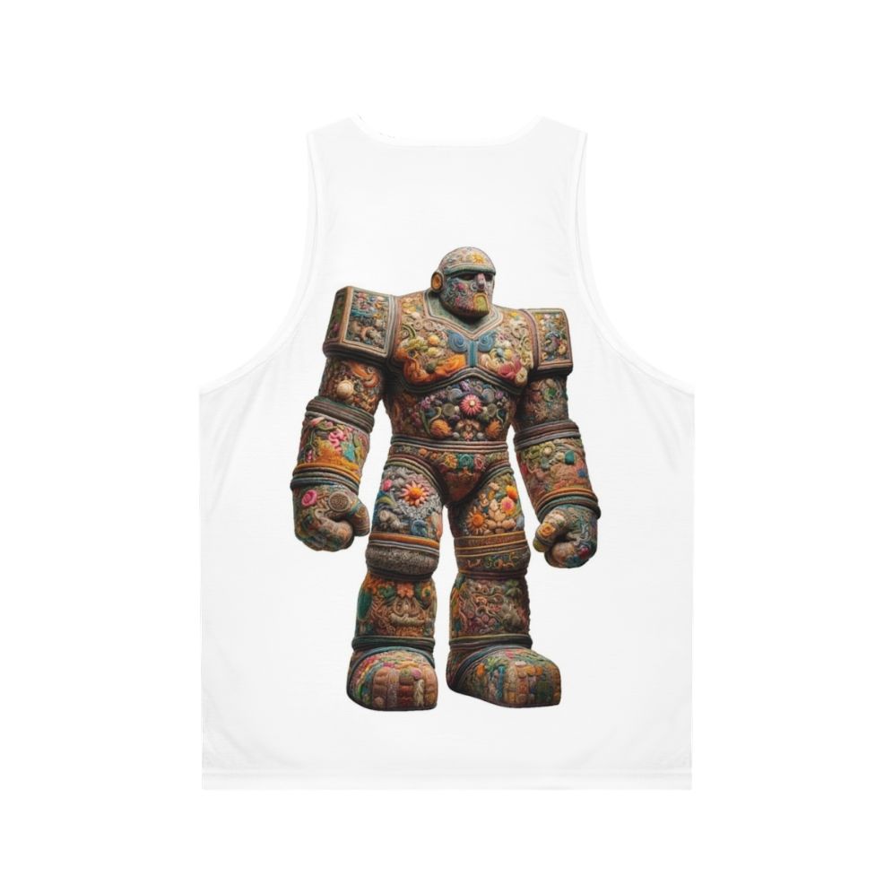 Embroidered Golem Unisex Fantasy Tank Top - Back