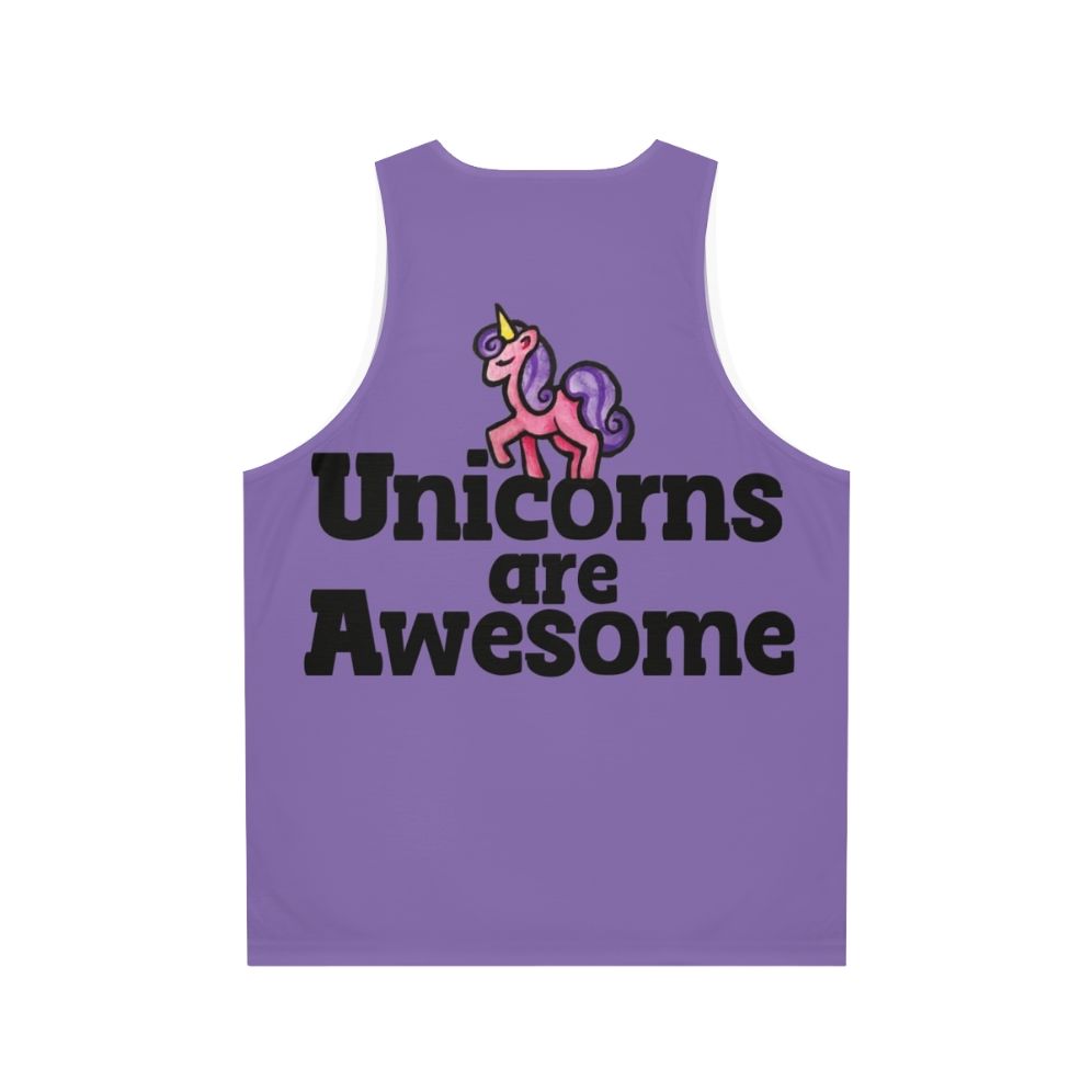 Unicorn lover women's pink tank top - Back